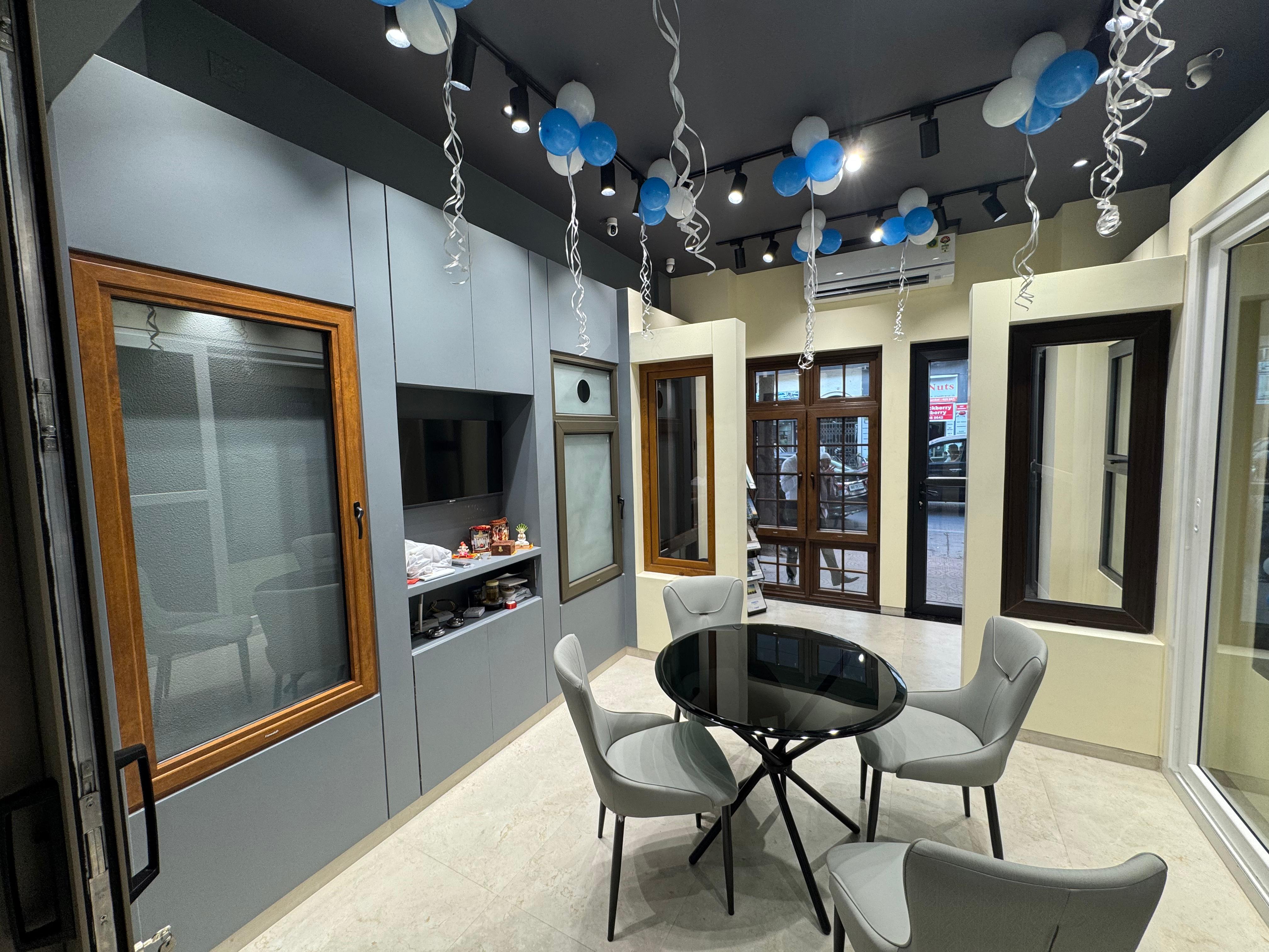 The Window Project showroom interior with Fenesta window and door displays